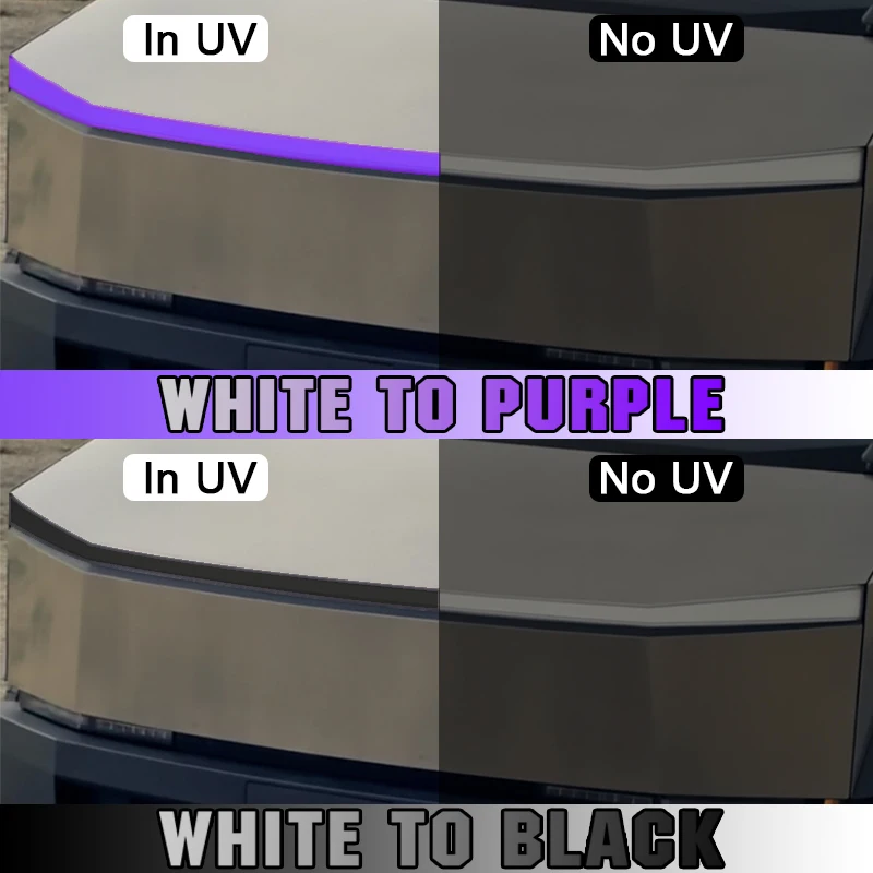 PPF TPU Smart Photochromic Headlight Protection Film Self-healing Anti-scratch Film For Tesla Cybertruck 2024-Up view 2