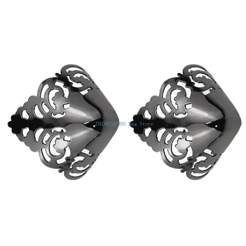 340D 2Pcs Metal Shoe Tips Caps High Tip Covers High Tip Protectors for Shoes Decorations High Repair