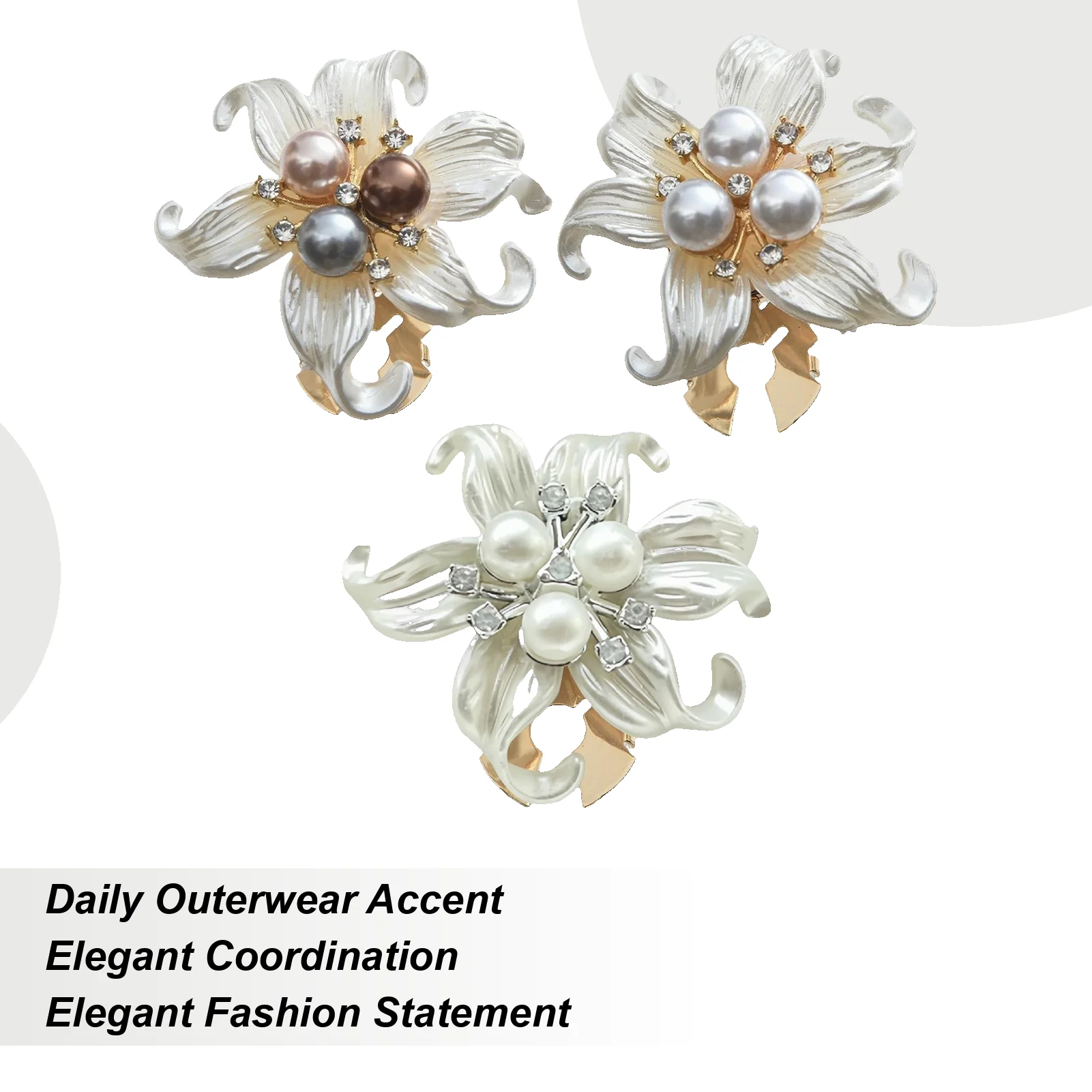 Light Luxury Flower Clothes Cufflinks Fashion Coat Clothing Button Flower Shape Clothes Attachment Decorative Shirt Button