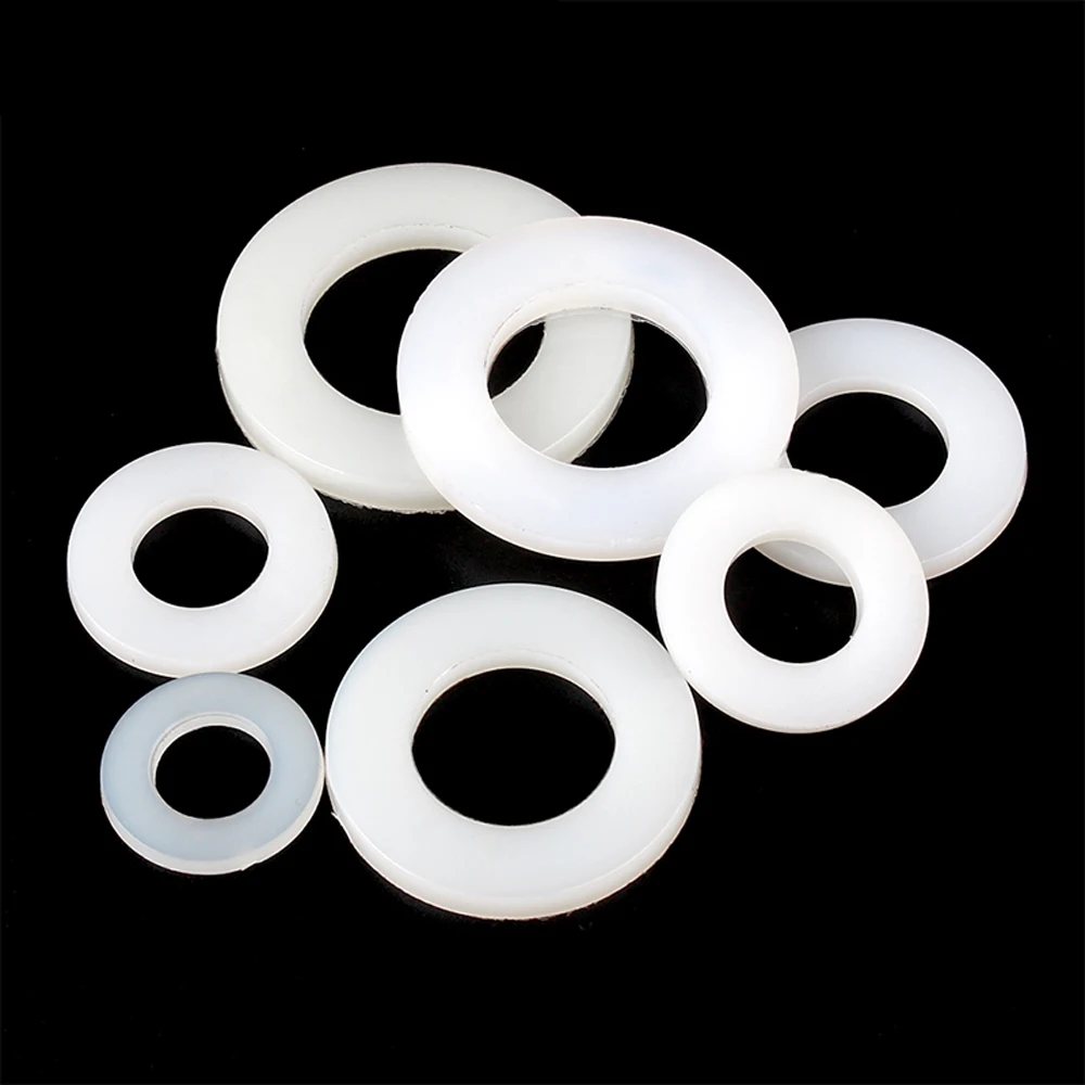 

M2 M3 M4 M5 M6 M8 ~M42 Nylon Round Enlarged and Thickened White Gasket Seal Washer Plastic Insulated Wear-resistant Flat Gasket