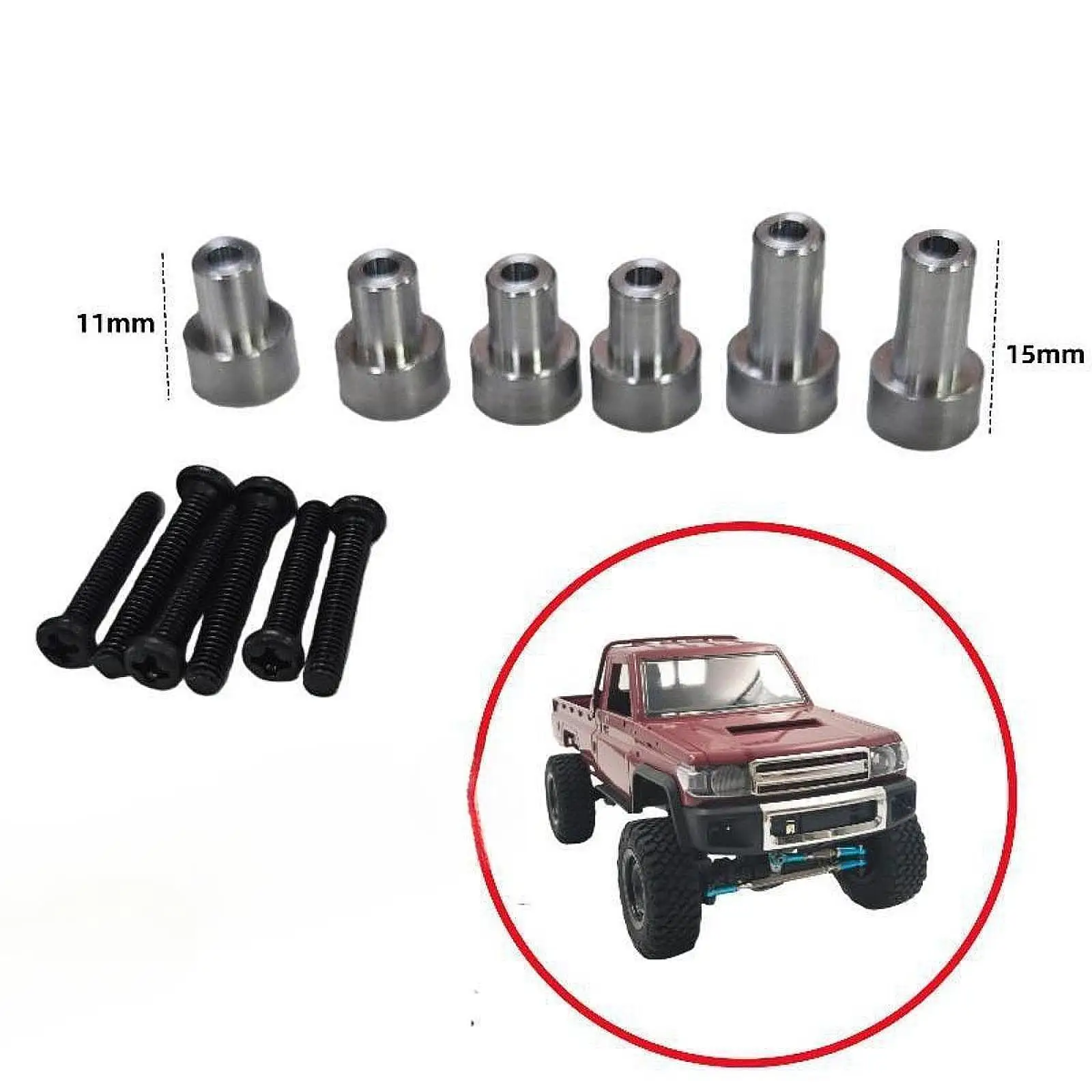 Colonne de coque de voiture RC, pièces de réparation surélevées, poteaux de carrosserie pour MN82 82S/82Pro/82L