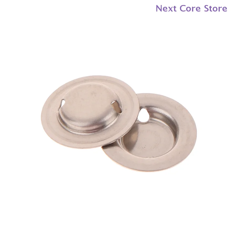 100Pcs Silver 18650 Lithium Battery Flat Head To Change The Tip Cap 18650 Li Battery Positive Spot Welding Tip Cap Gaskets