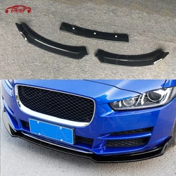 3 PCS/Set Car Front Bumper lip Spoiler Gloss Black for Jaguar XE 2017-2018 Auto Exterior Parts ABS Head Chin Cover Trim