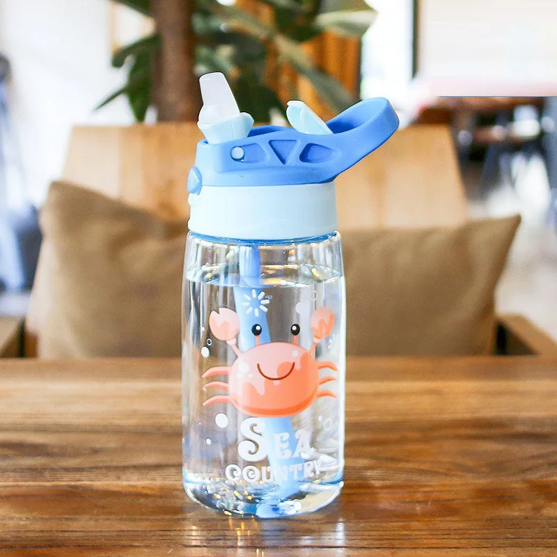 

Portable Kids Soft Silica Gel Leakproof Water Cartoon Straw Children's Cups Water Sippy Cup Water Bottles Feeding Cups