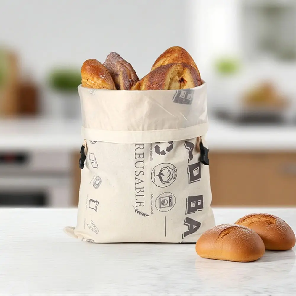 New Food Grade Reusable Bread Bags with Release Buckle TPU Lining TPU Bread Bag Reusable Oil Proof Sourdough Bag Bread Storage