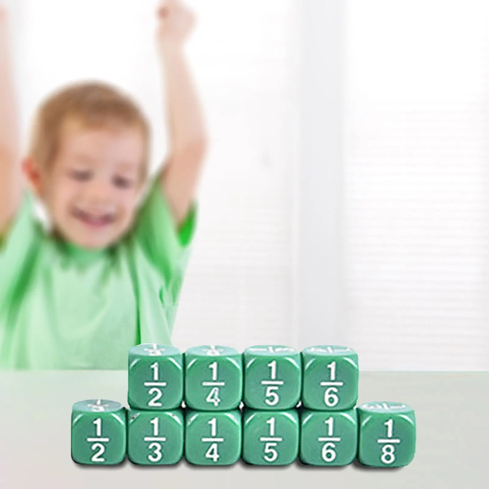 Fraction Dice Math Toys Durable Acrylic Educational Tools for 4th Grade Mathematics for Kids Study
