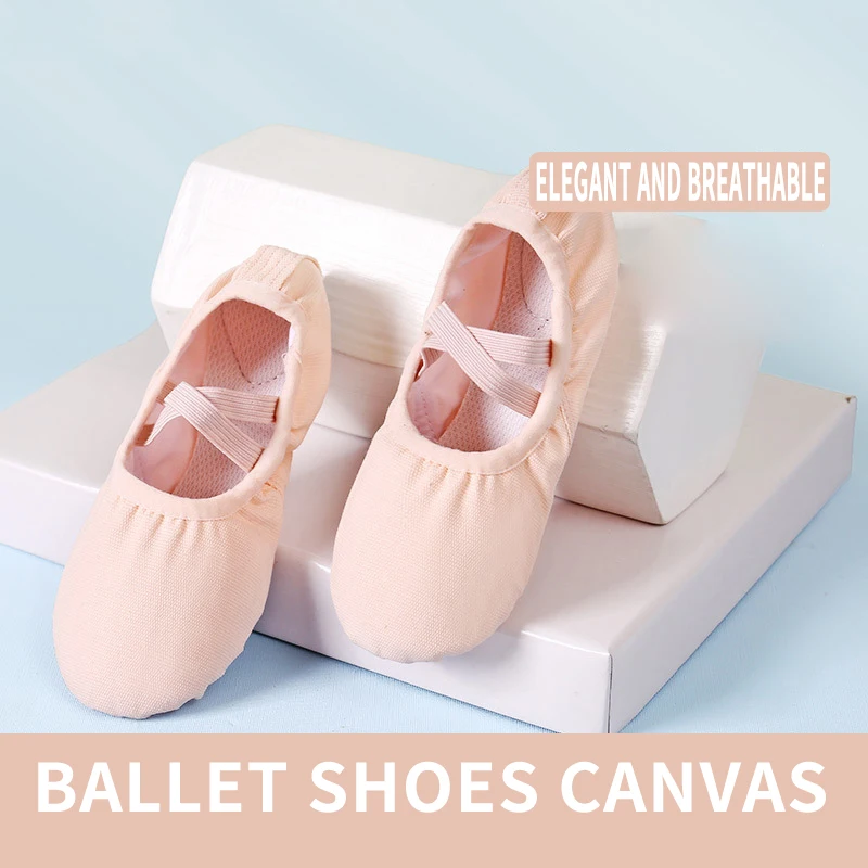 Bild 5: Kinder Mädchen Ballettschuhe Leinwand Mädchen Tanz Hausschuhe Split Sohle Gymnastik Yoga Tanzschuhe Mädchen Ballerina Schuhe