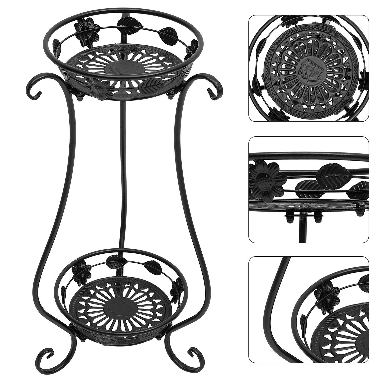 

Wrought Iron Flower Stand Planter Outdoor Stands For Patio Indoor Metal Shelf Flowerpot Rack Large