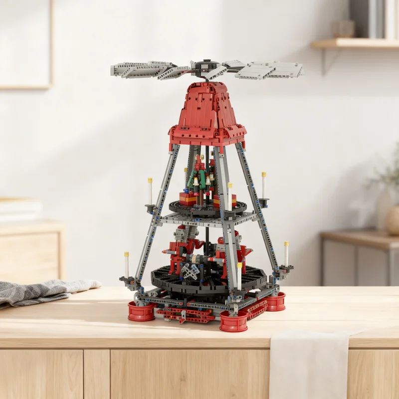 

2498 деталей MOC: Рождественская пирамида, техническая модель, конструктор, креативный подарок, DIY, декор для демонстрации, премиум-класс для взрослых и детей, для дома и офиса