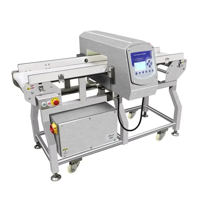 Touch screen packaging food metal detector 304 SUS material electromagnetic wave detection fixed