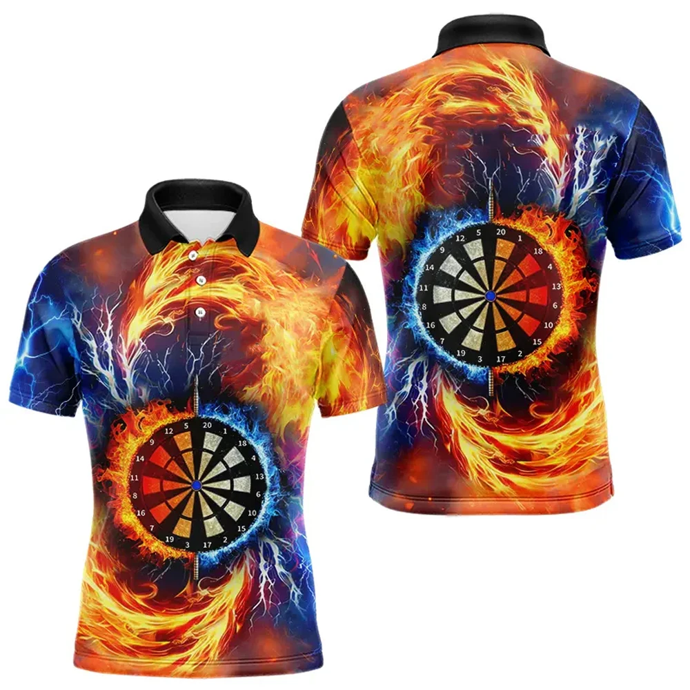 

2025 Personalized Water Fire Dart Shirt With Option For Men Darts Jersey Short Sleeve Outdoor Oversized Tee Tops
