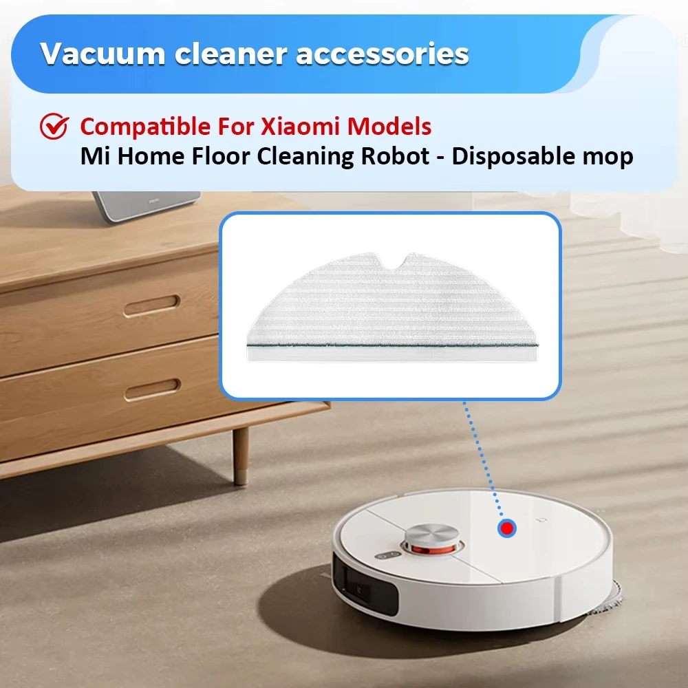 

Disposable Mop Cloth Compatible for XiaoMi Roborock S50 S53 S55 S5Max S6 S6 Pure S6 MaxV E35 E2 E4 Parts Spare Parts Accessories