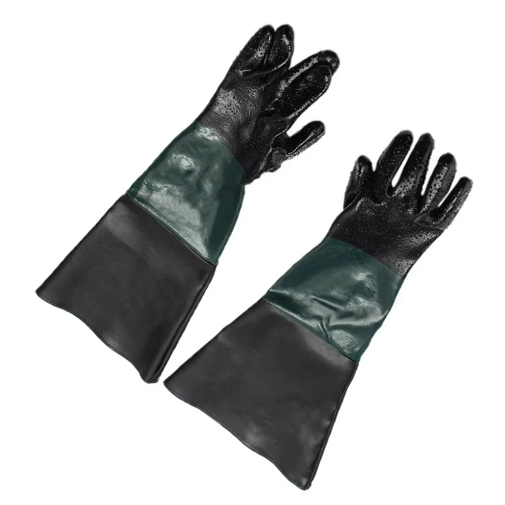 Gloves Sandblasting Gloves 60x28cm 48cmX24cm Comfortable Stitching Black PVC + Cotton Stitching Sand Blasting Gloves