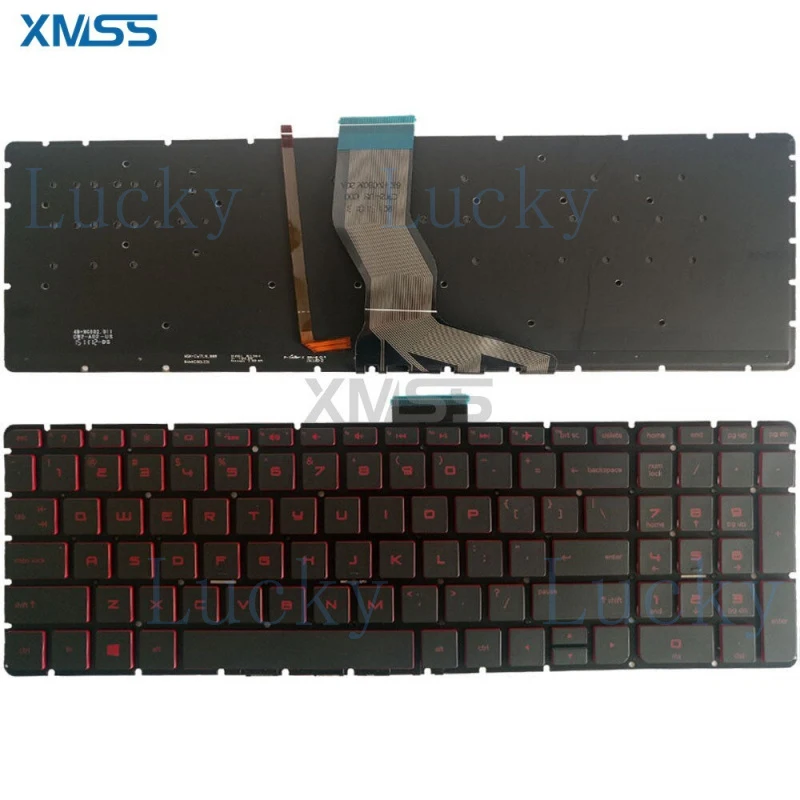 f  US Keyboard FOR HP Pavilion Star Wars 15-an050nr 15-an051dx Red backlit No Frame