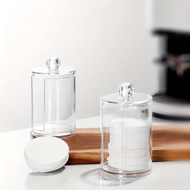 Clear acrylic organizer, cotton pad & swab holder storage box 3