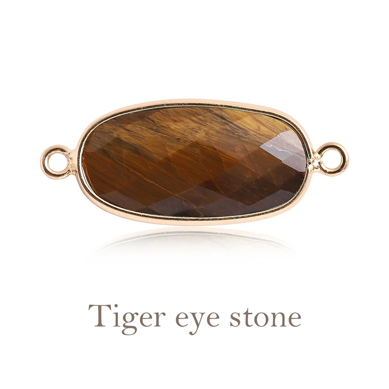 

12pcs/lot Jewelry Accessory Natural Stone Rectangular section double hanging DIY Charms Pendants