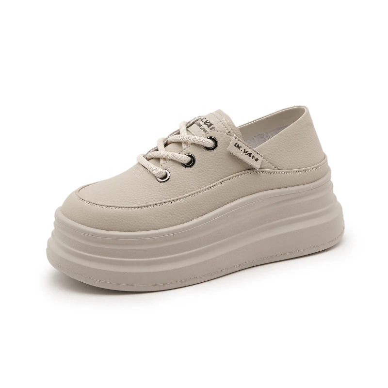 Picture 4: Womens Platform Slip On Mule Sneakers Hidden Heel Lift Lace Up Casual Shoes In Multiple Colors Daily Wear Comfortable Versatile