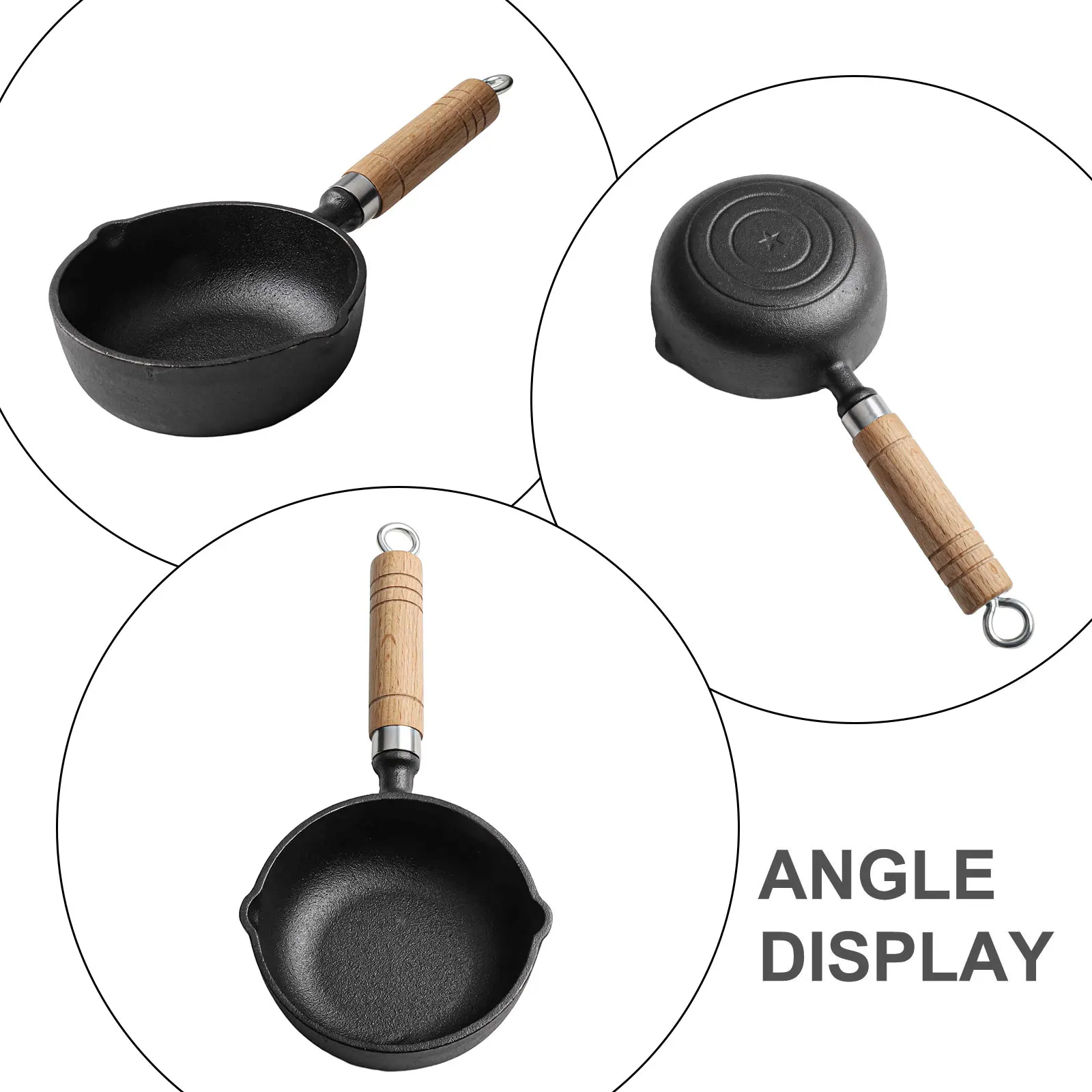 Culinary Essential Portable 13cm Cast Iron Frying Pan Suitable for All Cooking Needs on For induction or Gas Stoves