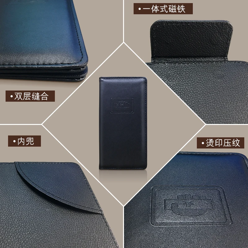 2PCS PU Leather Restaurant Bill Holder With Inside Pockets