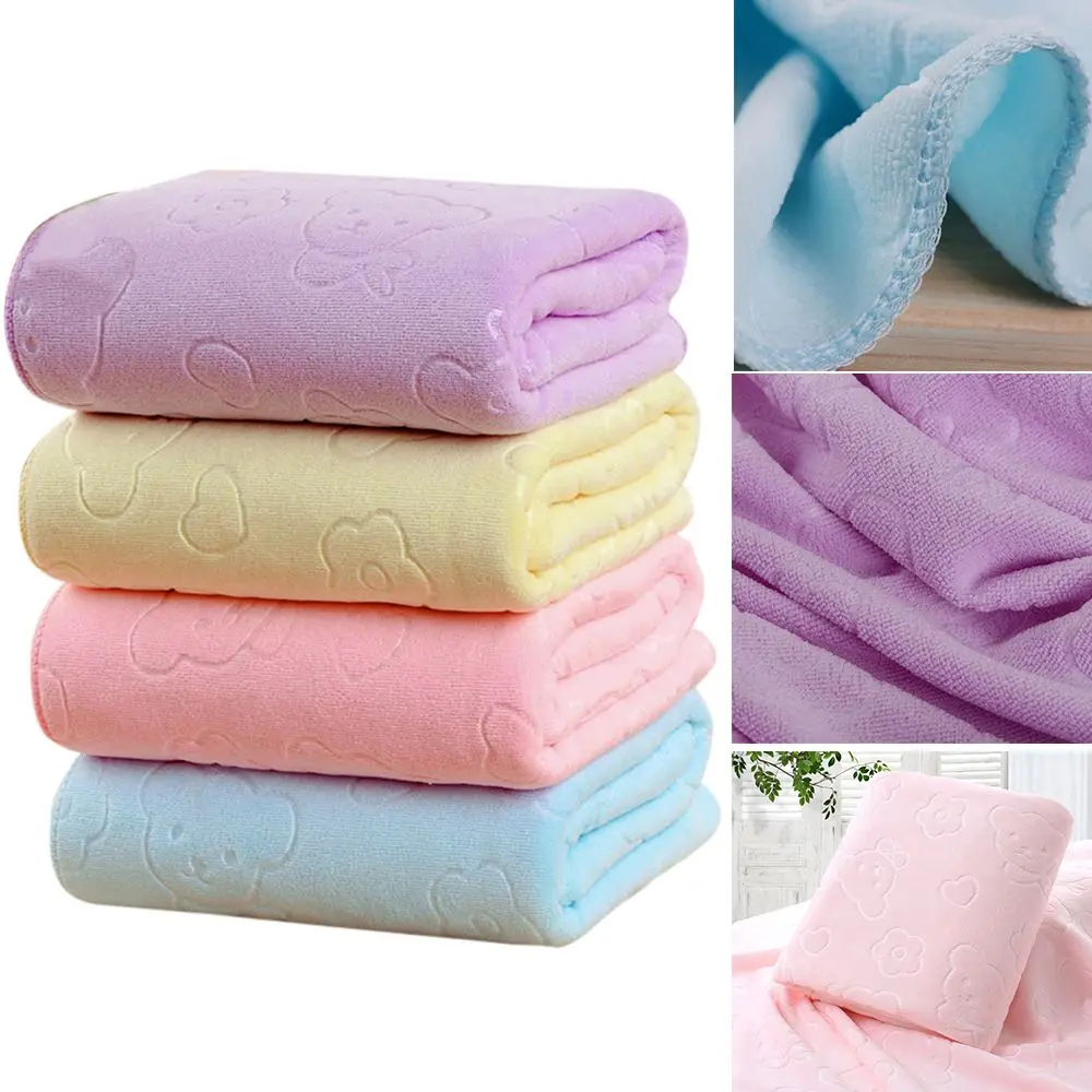 Soft Dry Body Bath Towels Microfiber Bear Shape Shower Cloth Antibacterial 30*70CM Soft Absorbent Towel Bath