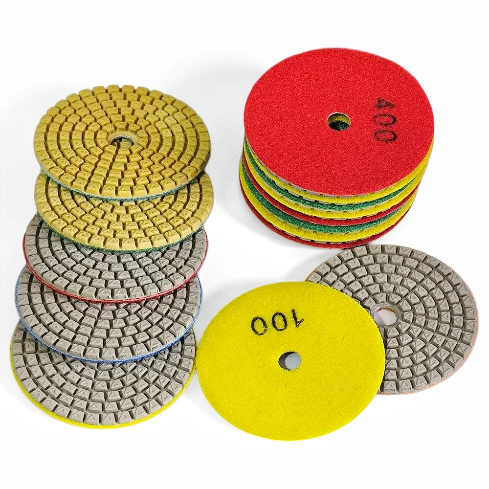 3Inch Diamond Polishing Pads Wet Buff Disc Abrasive for Drill Sanding Granite Marble Quartz Tile Glass Grinding Polishing Tool
