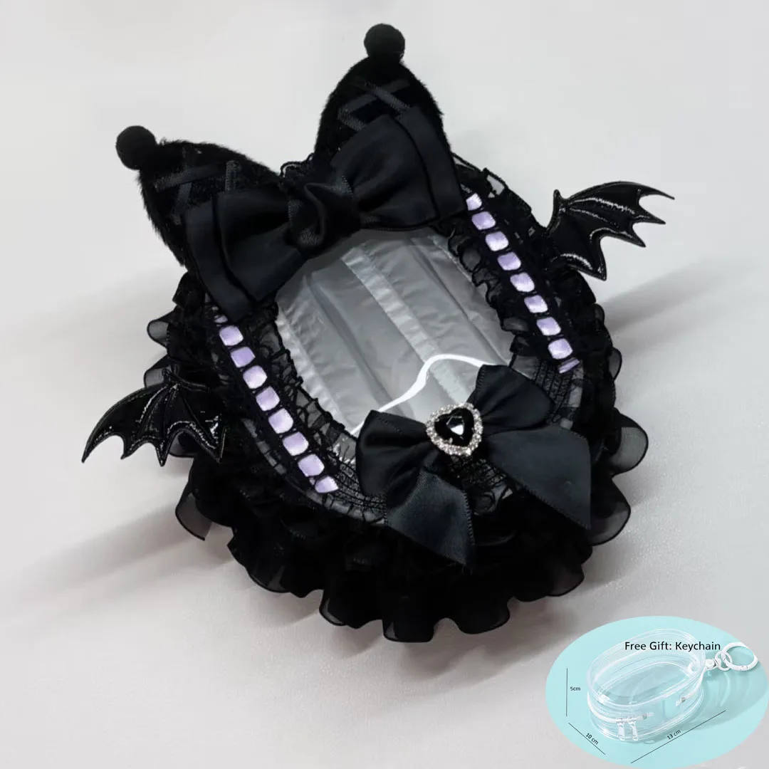 10 cm Doll Out Bag Transparent Black Protective Storage Plush Doll Ita Bag  Anime  Storage Case Protection for 10 cm Height Doll