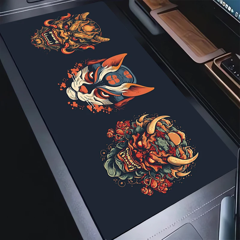 

Mouse Pad Oni Hannya Samurai Mask Keyboard Pad PC Natural Rubber Anti-Slip Office Laptop Pattern Desk Mat Perfect Gift for Teens
