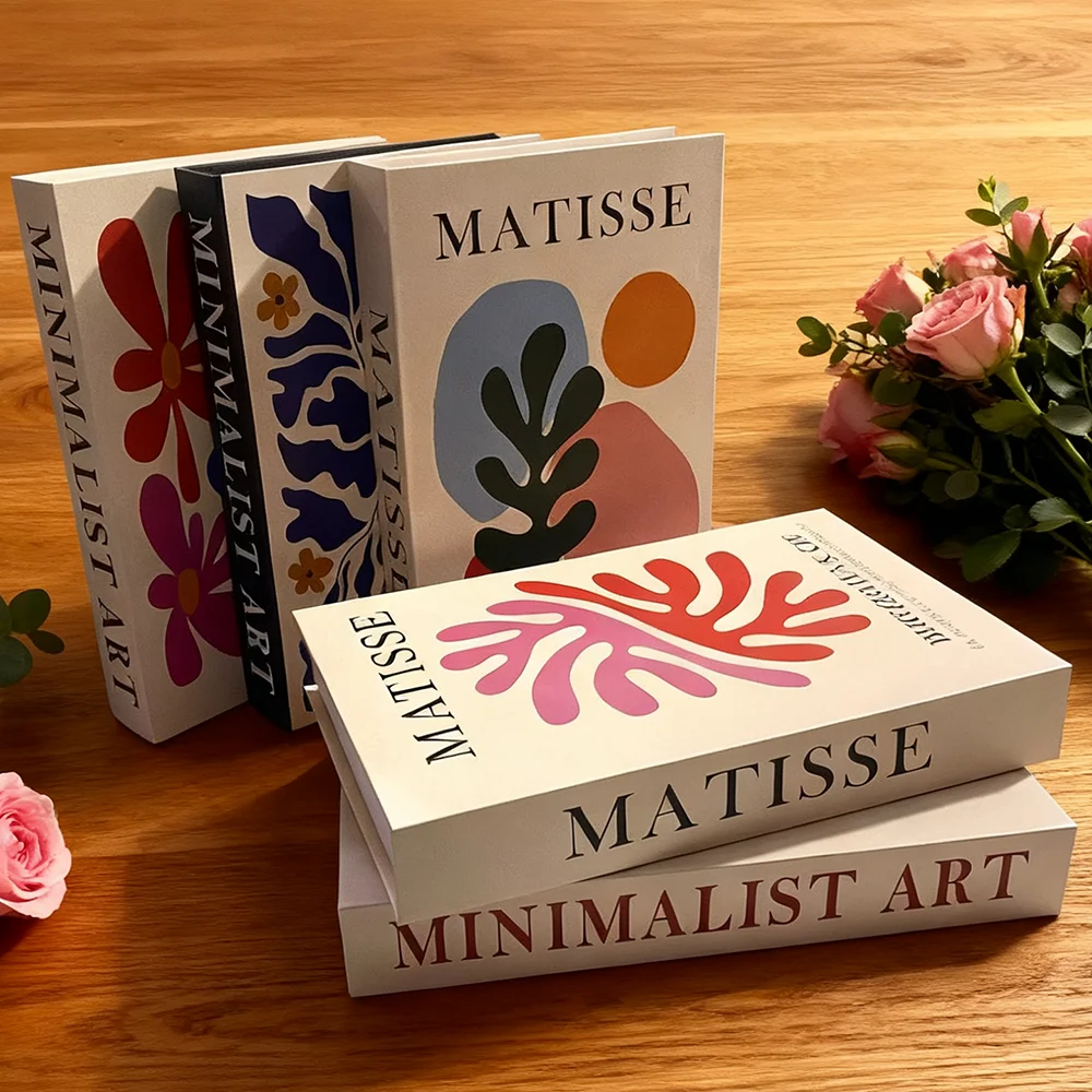 

Matisse Flowers Abstract ArtFake Books Storage Box Living Room Decoration Bookshelf Bedroom Aesthetic Home Decor Shooting Prop