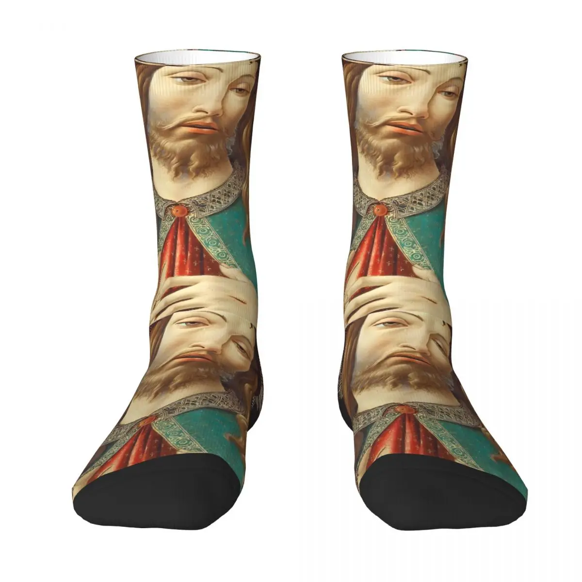 Crowned With Thorns By Sandro Botticelli Jesus Christ Socks Sports 3D Print Boy Girls Mid-calf Sock