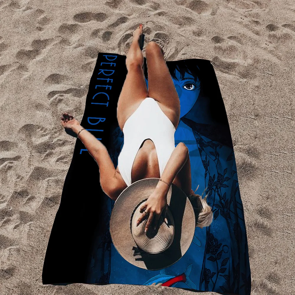 Japan Anime Perfect Blue Big Microfiber Beach Towels Quick Dry Towel Sand Beach Towels Pool Towel For Travel Swim Pool Yoga