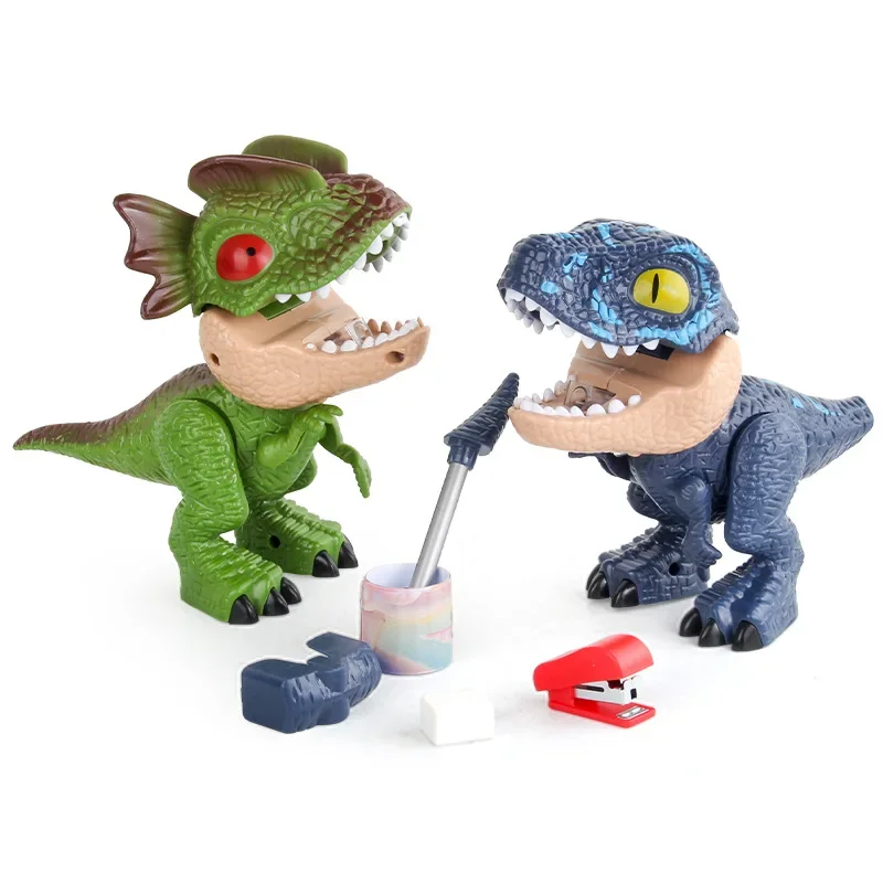 Dinosaur Model Toy with Stationery Five-in-One Set Boys and Girls Creative Early Education Animals Toys Set Jurassic World Toys