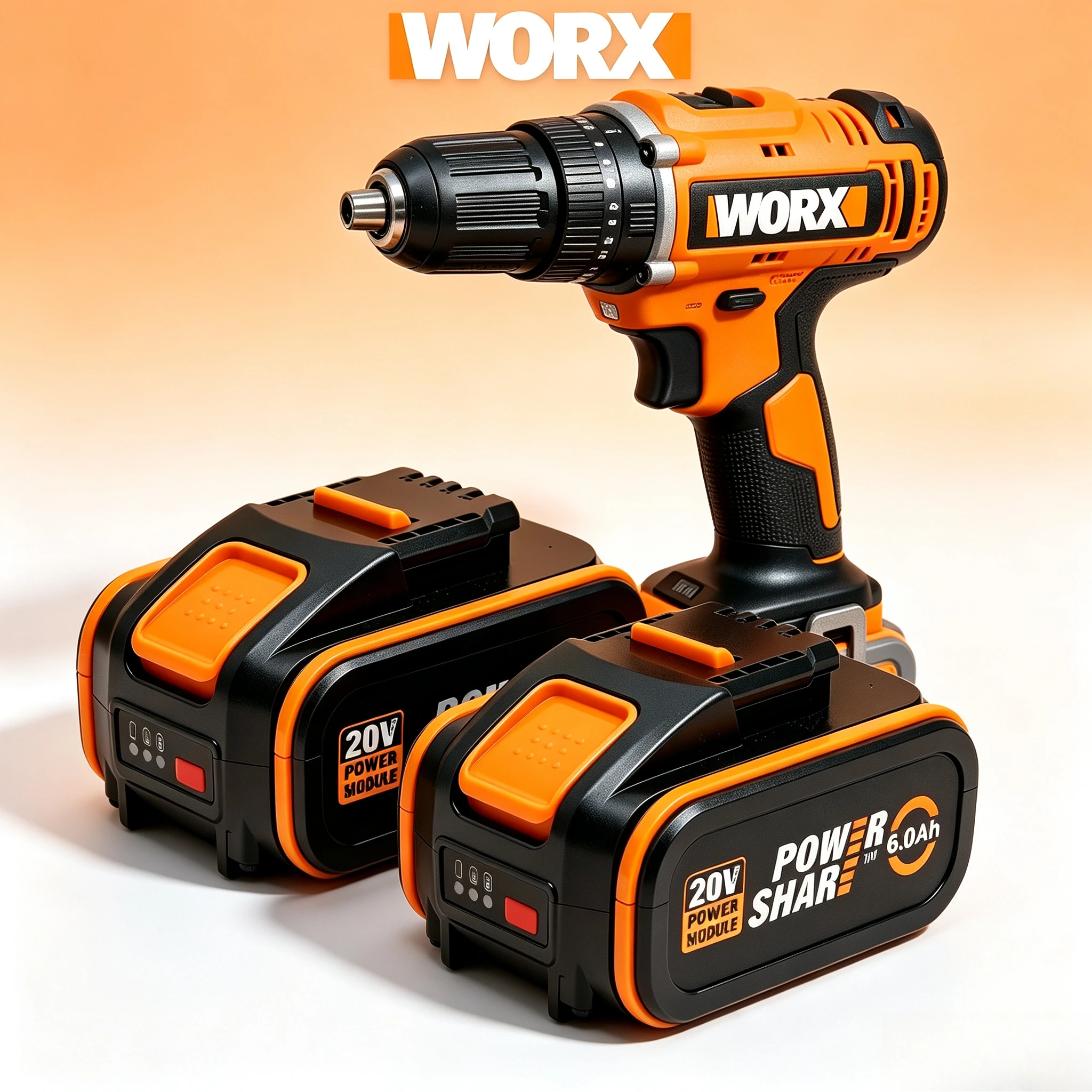 New Upgrade WORX 20V 4Pin PowerShare PRO Battery 6.0Ah High Performance Lithium-ion for All WORX 20V Cordless Power Tools
