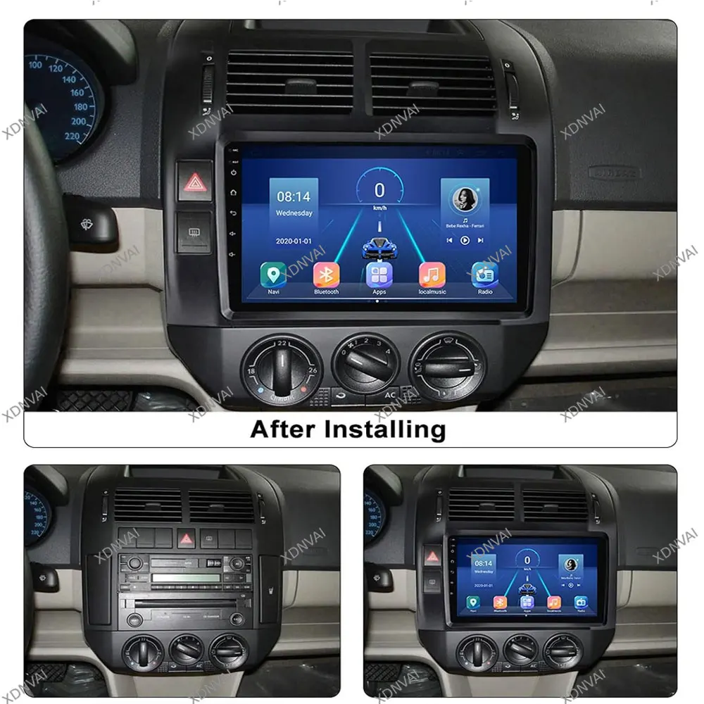 Android 16 Car Radio For Multimedia Volkswagen VW Polo MK4 6Q 9N 9N3 2004-2009 Video Player RDS DSP Carplay Autoradio 4G LTE BT