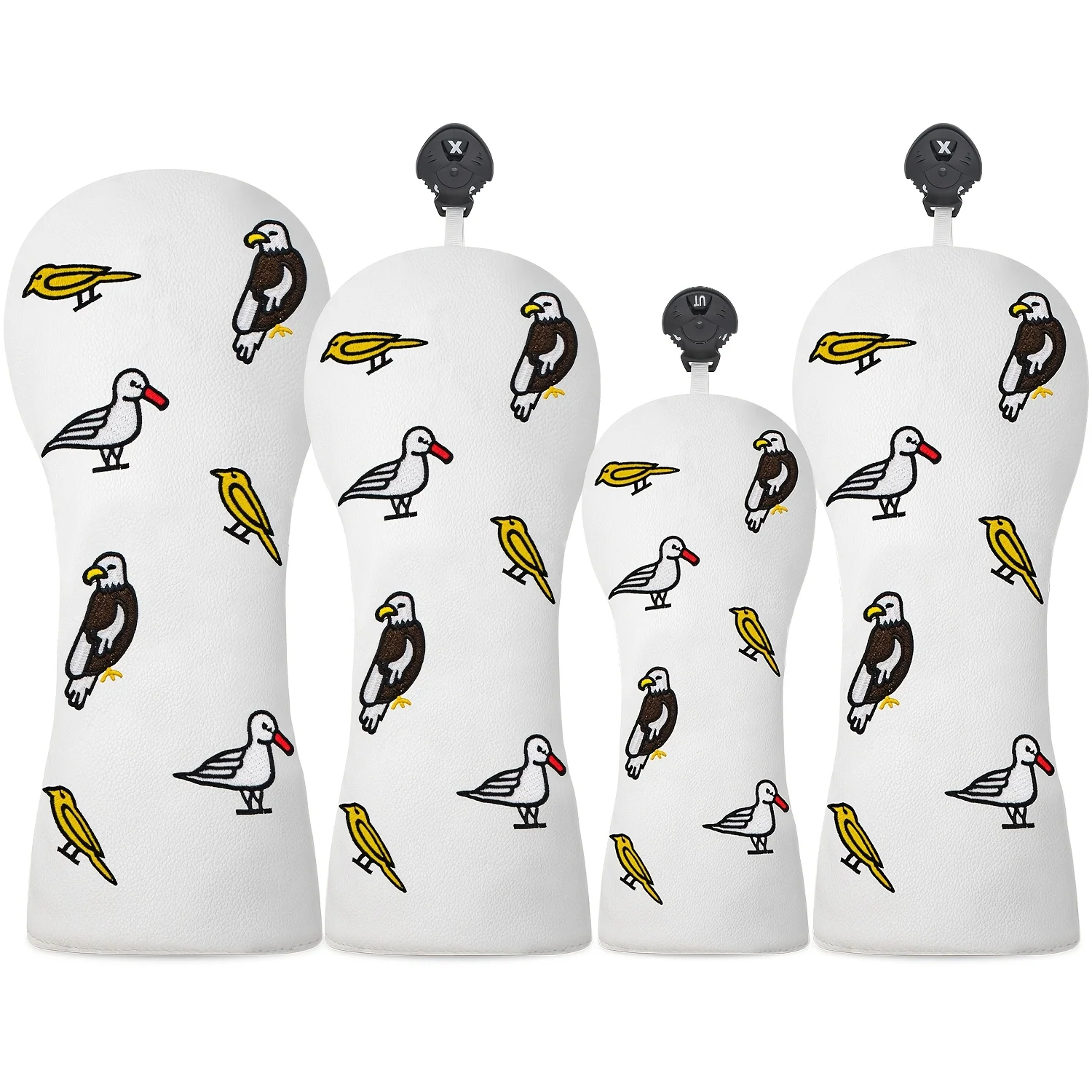 1 unidad/4 unidades de funda para palos de golf (Driver/Fairway/Híbrido) - Little Bird, Eagle, Fundas para palos de golf y cubiertas para maderas de golf - Deportes