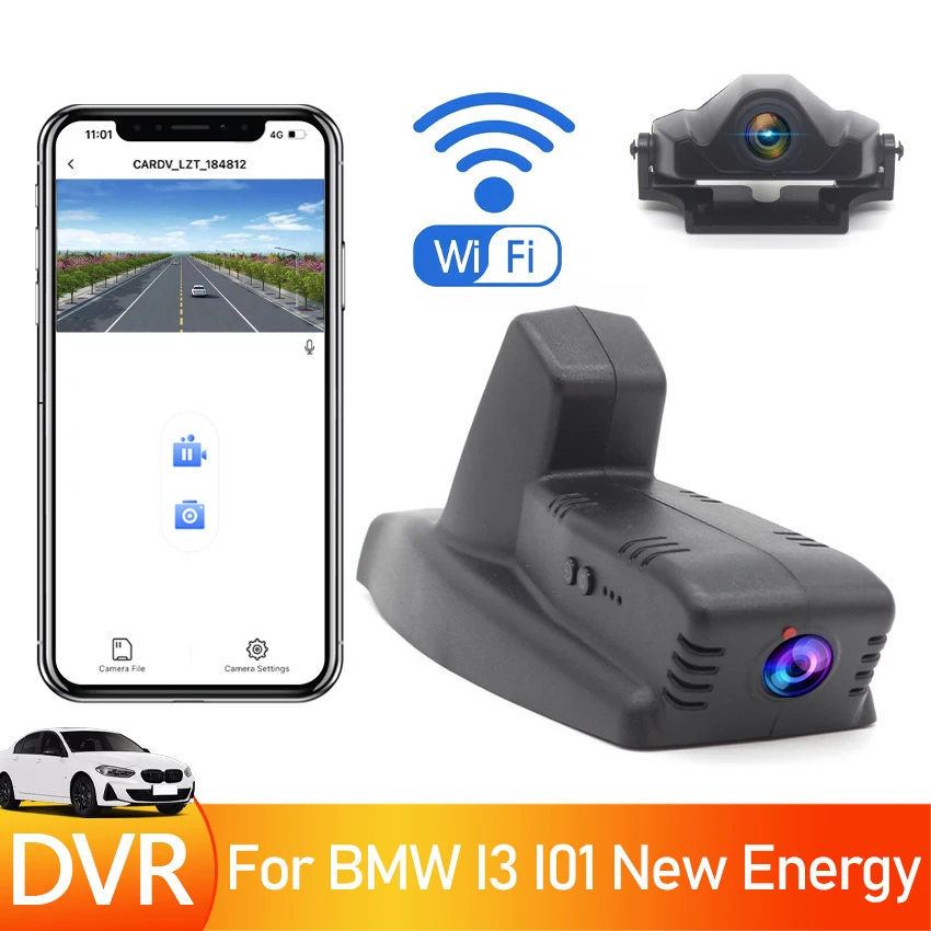 WiFi Car DVR Dash Cam Video Recorder For BMW I3 I01 New Energy 2018 2019 2020 2021 2022 Plug and play Dashcam UHD Night Vision