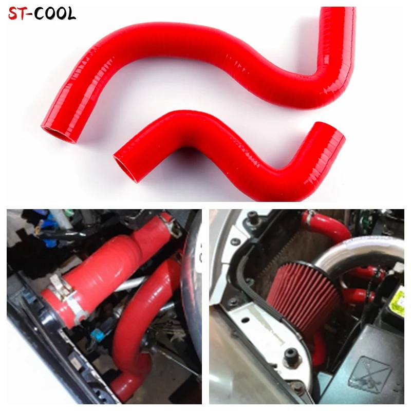 FOR 1998-2007 TU5JP4 Peugeot 206 1.4L 1.6L 16V Manul 1999 2000 2001 2002 2003 Radiator Hoses Kit Silicone Tubes 2Pcs 10 Colors