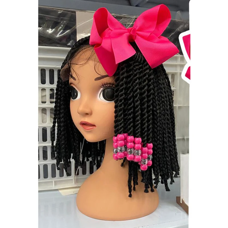 Hot Selling Kids Gevlochten Paardenstaart Met Kralen En Strik Kids Haar Gevlochten Met Kralen Transparant Groen Roze Kralen Met Elastische Band