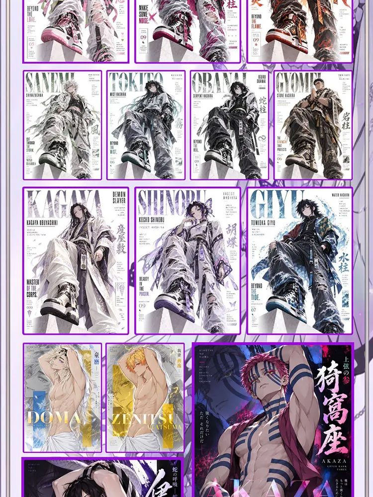 Wholesale Demon Slayer Mitsuri Muichiro Tanjiro A5 Collectible Boards Japanese Anime Character Trendy Hobby Birthday Gifts