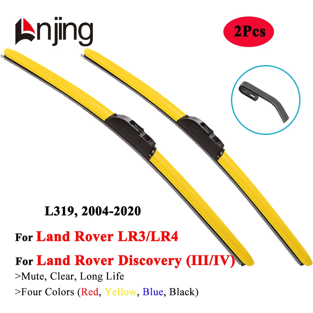 

LNJING Colorful Wiper Blades For Land Rover Discovery LR3 LR4 L319 2004 2006 2009 2010 2012 2013 2014 2015 2016 Car Accessories