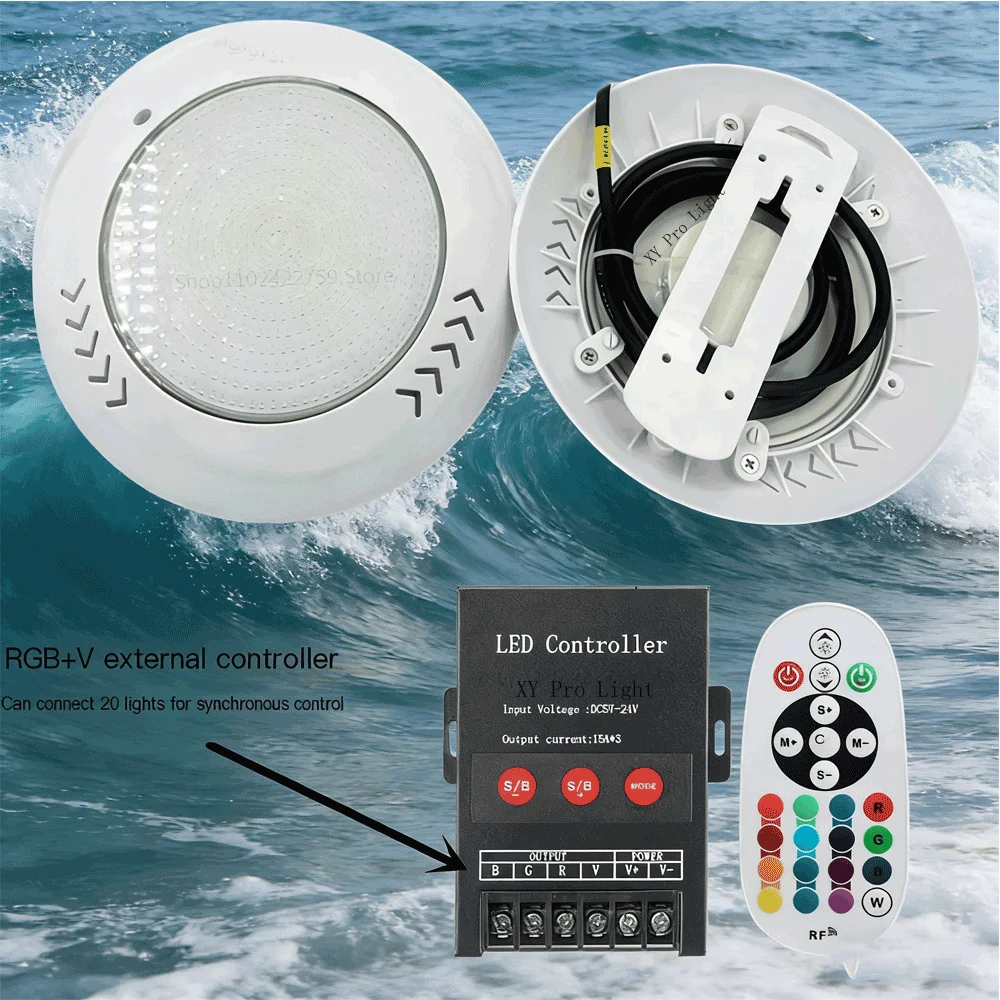 

55W 45W RGB LED Swimming Pool Light IP68Waterproof DC12V 25W 30W 35W Outdoor RGB UnderWater Light Pond LED Piscina Luz Spotlight