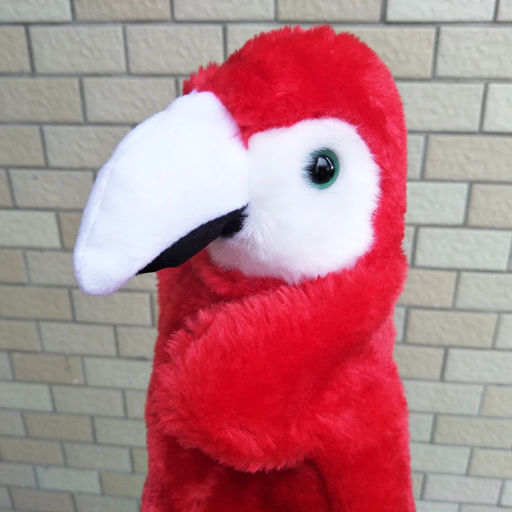 Baby Red Parrot Handpuppe Plüschtier für Kinder
