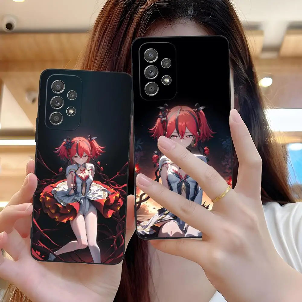 

Чехол для телефона Wuthering Waves Camellya для Samsung Galaxy A73 72 71 70 56 55 54 53 52 36 35 34 23 16 15 5G Цветной защитный чехол