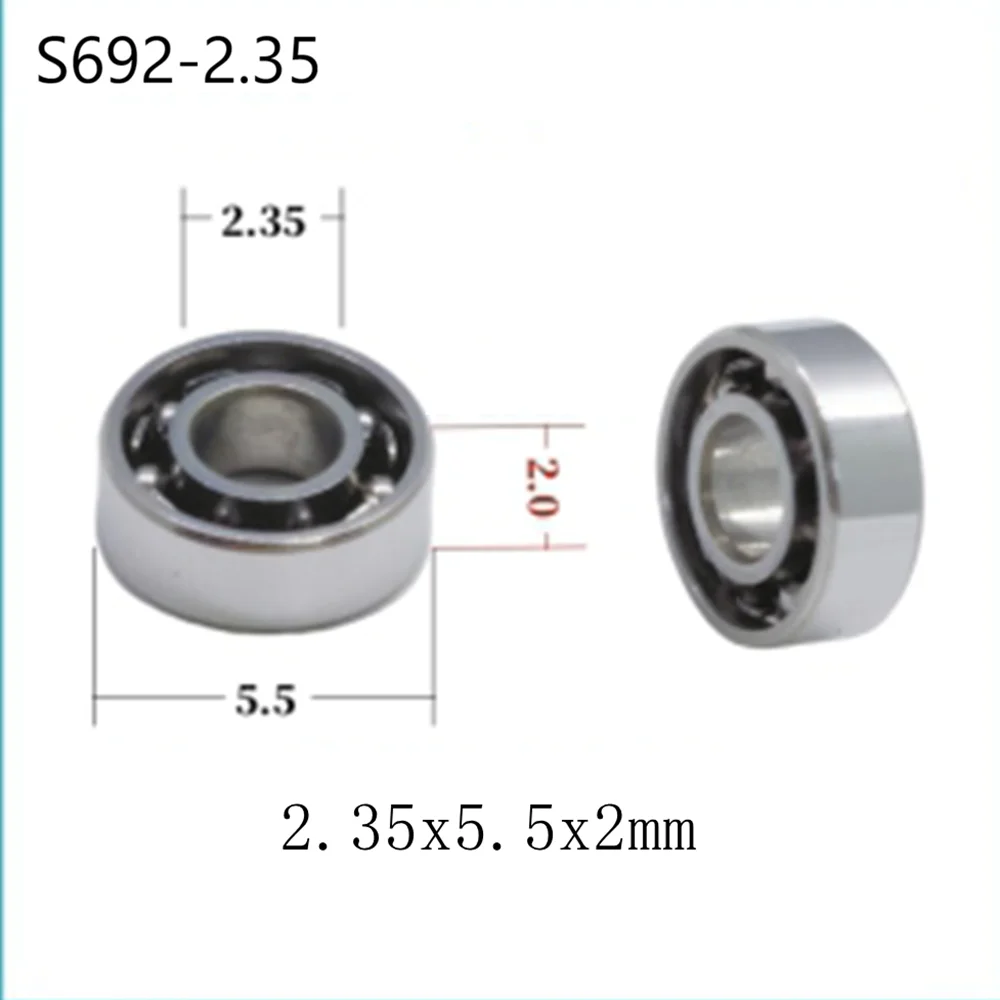 10pcs Handpiece Stainless Bearings S692-2.35 Open For WS-75E/WS-75KM/WI75LEDG/WI75EKM For Contra-Angle 2.35x5.5x2mm
