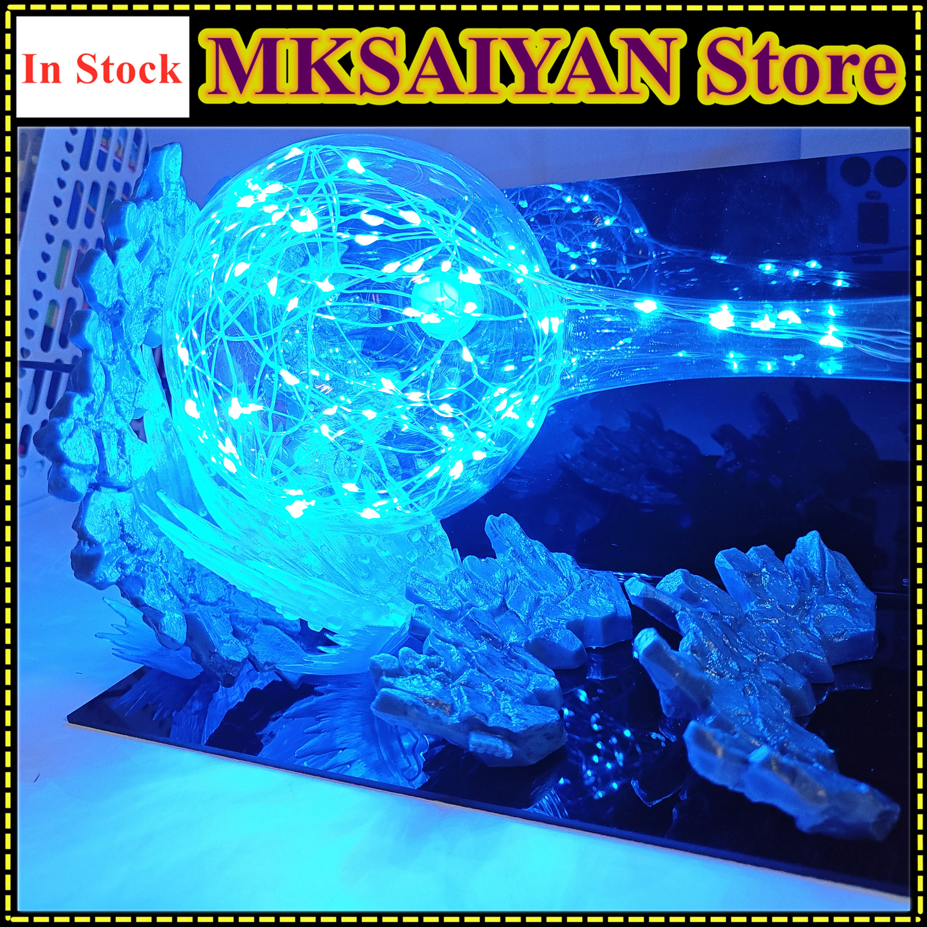 Dragon Ball Z Anime Kamehameha Goku DIY LED Blub Light Action Figure Toys Assembly PVC Model Status Collection view 6
