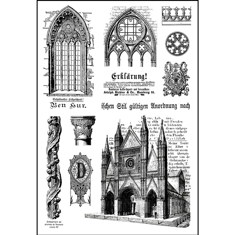 Famous World Architecture Transparent Rubber Stamps Vintage Scrapbooking Silicone Clear Stamp Decoration Card Making Supplies