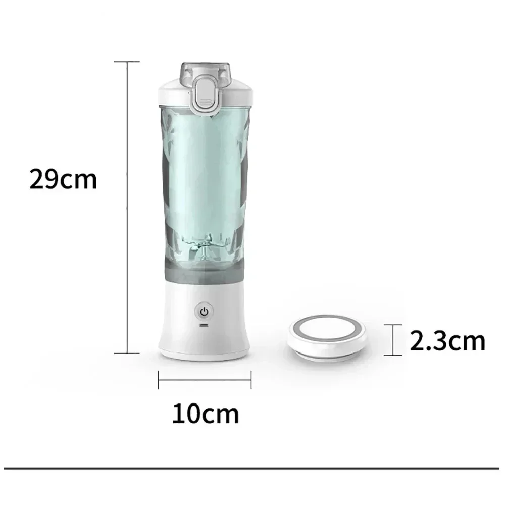 Lâmina de 10 folhas poderoso motor mini liquidificador novo 4000mah copo espremedor portátil 600ml para shakes smoothis liquidificador misturador