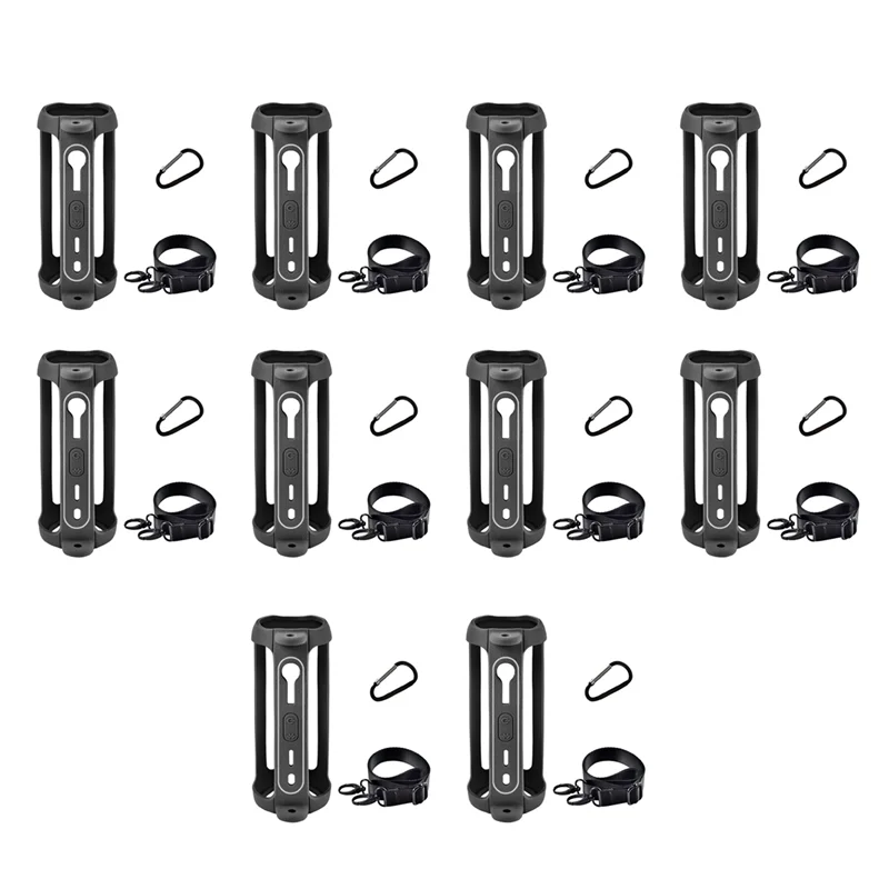 

10X For Flip 6 Case Cover Audio Storage Bag With Shoulder Strap Carabiner Travel Carrying Protective Storage Bag-BCBW