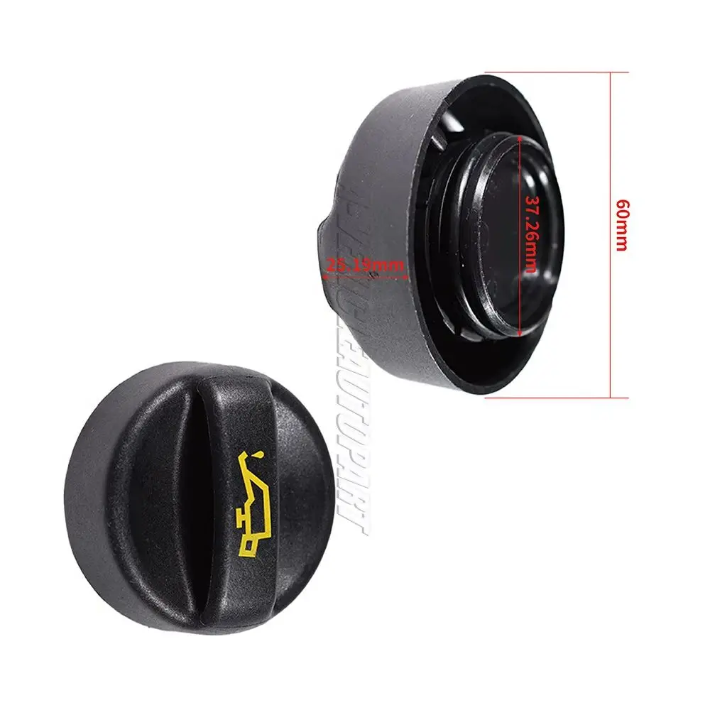 9670015080 Engine Oil Filler Cap 1180S5 for Citroen Peugeot 207 208 301 308 508 2008 3008 5008 Easy Installation Car Accessories