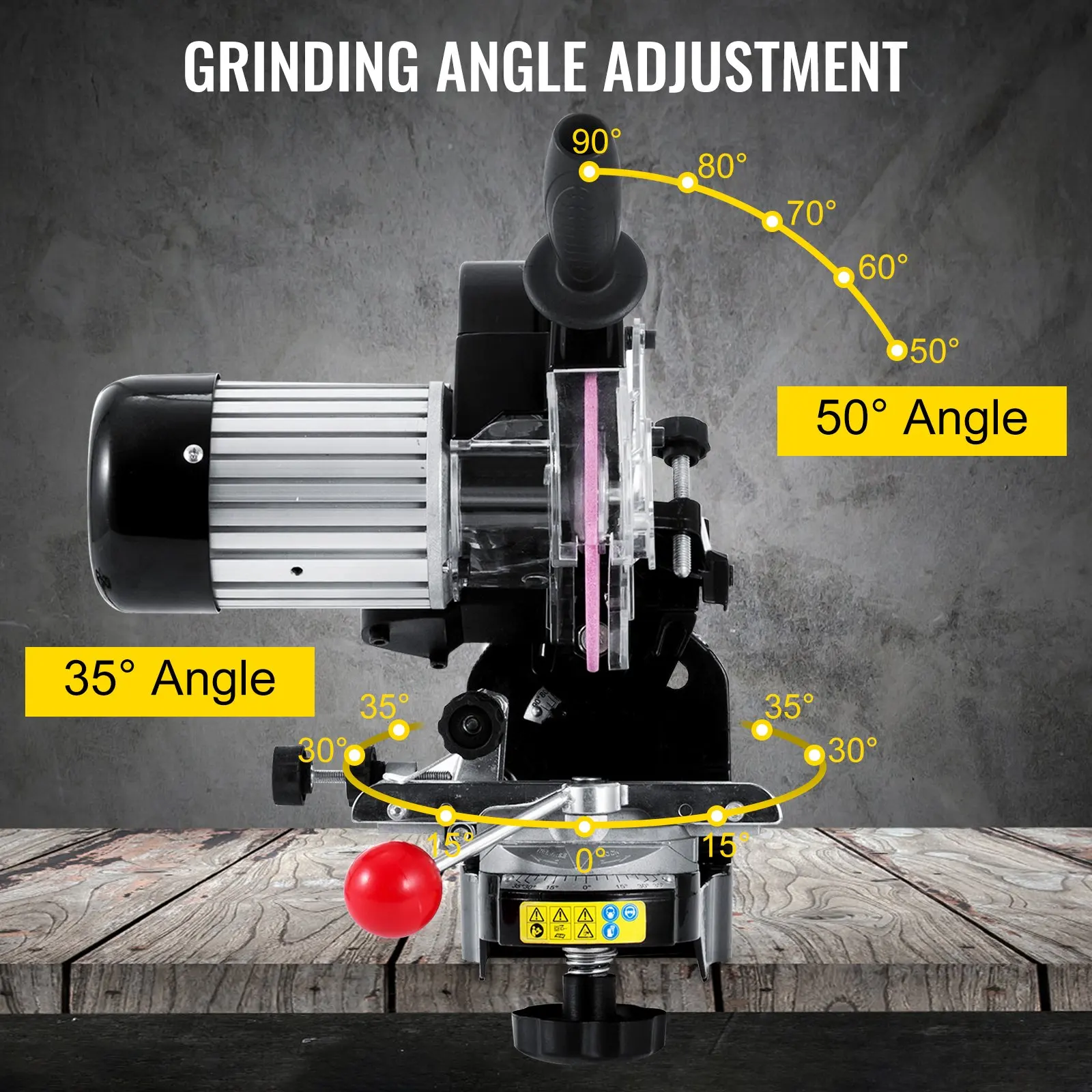 Chainsaw Sharpener 230W Professional Chain Grinding Machine Multi-Angle Chain Grinder 3000RPM Electric Chainsaw Blade Sharpener
