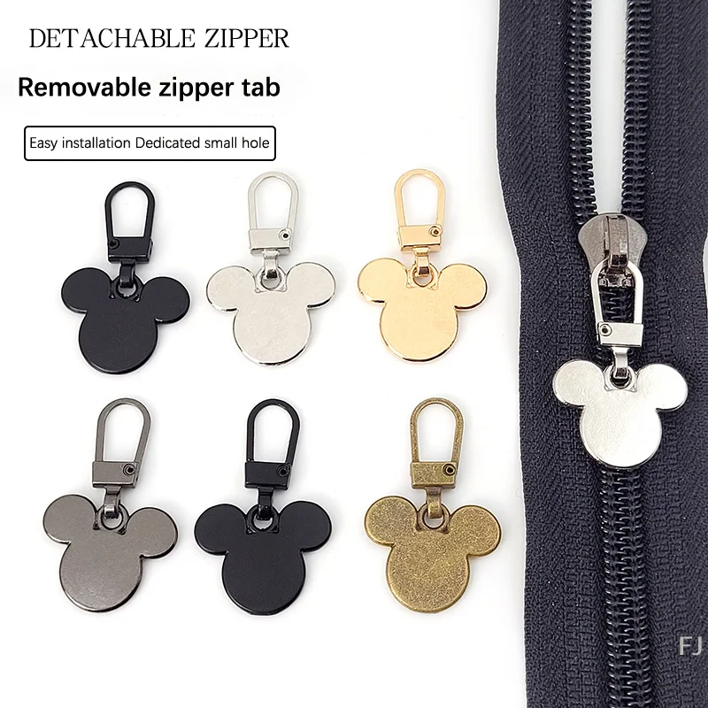 

[YU]5PCS Detachable Zipper Puller Tab Small Hole Cartoon Multi-functional Bag School Bag Clothes Universal Zipper